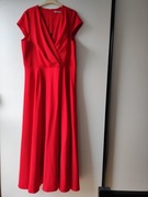 Długa wieczorowa czerwona sukienka rozm. 50