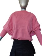 bluzka / bawełniany sweterek / nietoperz róż łososiowy