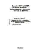 Instrukcja obsługi John Deere 8270 R, 8295 R, 8320 R, 8345 R, 8370 R  PL