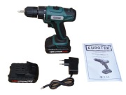 Wiertarko wkrętarka 18 V 2.0 Ah Eurotek + komplet wyposażenia
