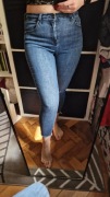 Jeansy dżinsy skinny wysoki stan Topshop elastyczne