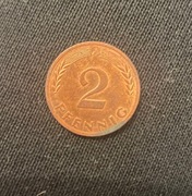 2 Pfennig 1971 RFN Niemcy moneta