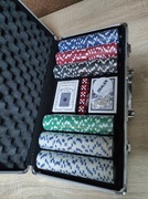 Zestaw do gry w pokera texas hold em deluxe 300 sztuk