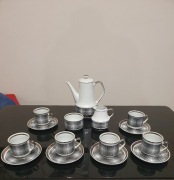 Serwis kawowy Roman Chodzież posrebrzany 6 osób 