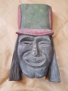 Maska drewniana głowa/cylinder/twarz