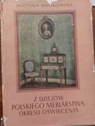 Z dziejów Polskiego meblarstwa okresu Oświecenia Maszkowska 1956