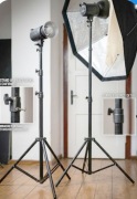 komplet mocnych statywów oświetleniowych 70-190 cm