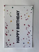 Kartka urodzinowa HAPPY BIRTHDAY + koperta | nowa