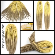 Wełniane dredloki -lemon pie- komplet 30 sztuk