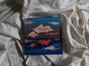 Pejzaż namalowany akrylami