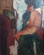 obraz olejny na płótnie akt naga kobieta Anna B. Głowacka 80x100 60/70 szt