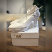 Buty ślubne szpilki roz 36,5/37 WITT z cyrkoniami