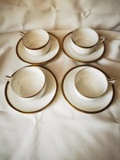 4 białe porcelanowe filiżanki do espresso Hutschenreuther Selb Bavaria