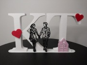 Literka dla Par Ślub Rocznica Urodziny Okazja 