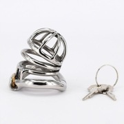 Męski stalowy pas cnoty chastity cage pierścień 51mm