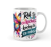 Kubek Ceramiczny Prezent – Motywacyjne Napisy – 330ml – MIX WZORÓW