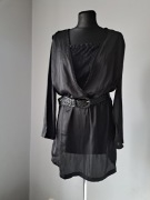 Nowa czarna krótka sukienka z koronką 36/S