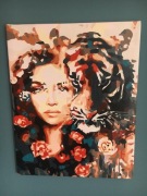 Obraz malowany na płótnie - Kobieta z tygrysem