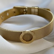 Bransoletka stal szlachetna, pozłacana 