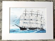 Inkografia Żaglowiec Grzegorz Gabryelskiyelski