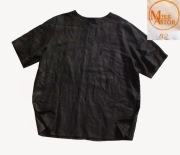 Miss Astor cudo lniano-bawełniana vintage haft oversize