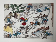 Pocztówka bajka Smurfy Peyo 1989 oryginał bez obiegu