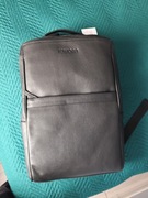 Plecak skórzany na laptopa 15,6 biznesowy duży A4 pojemny czarny