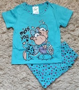 Miss you dziewczęca piżama krótkie spodenki krótki rękaw r.86