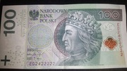 Banknot 100zł. seria ED 2422222