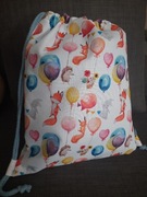 Workoplecak Handmade z kieszonką worek zwierzaki