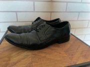 Czarne buty półbuty pantofle męskie Mario Boschetti - rozmiar 42