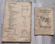 Instrukcja obsługi motocykla CZ Sport 250,350