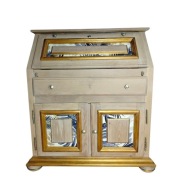 Sekretarzyk Drewniany odnowiony jasny dąb 