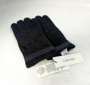 CALVIN KLEIN rękawiczki damskie czarne zamszowe nowe ONE SIZE premium