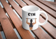 Kubek ceramiczny 330 ml z motywem fitness