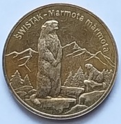 Świstak, moneta 2 zł  z 2006 roku