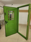 Przeszklone drzwi zewnetrzne  DREWNIANE OCIEPLANE