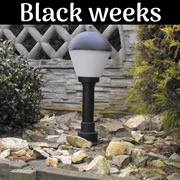 Lampy ogrodowe - Mleczny Stożek-wysokość 57cm. Komplet 4 szt.- BLACK WEEKS
