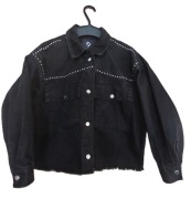 Czarna kurtka jeansowa 134/140