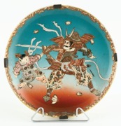  Talerz chiński satsuma ręcznie malowany Samuraj d