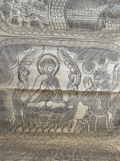 UNIKATOWA makata ścienna budda buddyzm hand made Birma 48 x 72 cm
