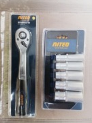 Zestaw nasadek głębokich z dużym kluczem grzechotkowym Nowe