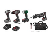 7w1 Zestaw Narzędzi Parkside Performance 20 V, 2x Akum. 4ah, Ładowarka 4,5A