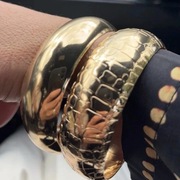 Komplet dwóch bransoletek Zara stal nierdzewna złoty kolor