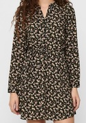 Sukienka Only 36 jak 38 czarna w kwiatki na jesień BDB od zaraz!