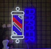 NEON BARBER LAMPA FRYZJER SZYLD LED USB 