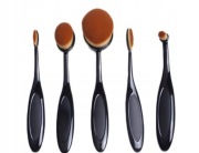 Zestaw pędzli do makijażu - 5 owalnych pędzli