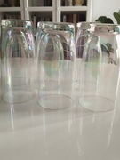 Wysokie, opalizujące szklanki do zimnych napojów, cena za komplet 