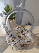 Koszyk szklany PRL duży 21cm