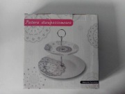 Patera porcelanowa 2-poziomowa NOWA 